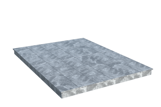 Площадки на могилу в&nbsp;Сочи | Площадка с вертикальной (10 см) мраморной облицовкой