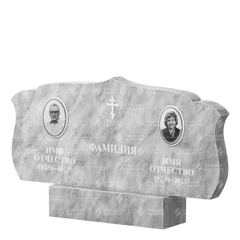 Памятники из мрамора в&nbsp;Сочи | Двойной мраморный памятник ФМ-130
