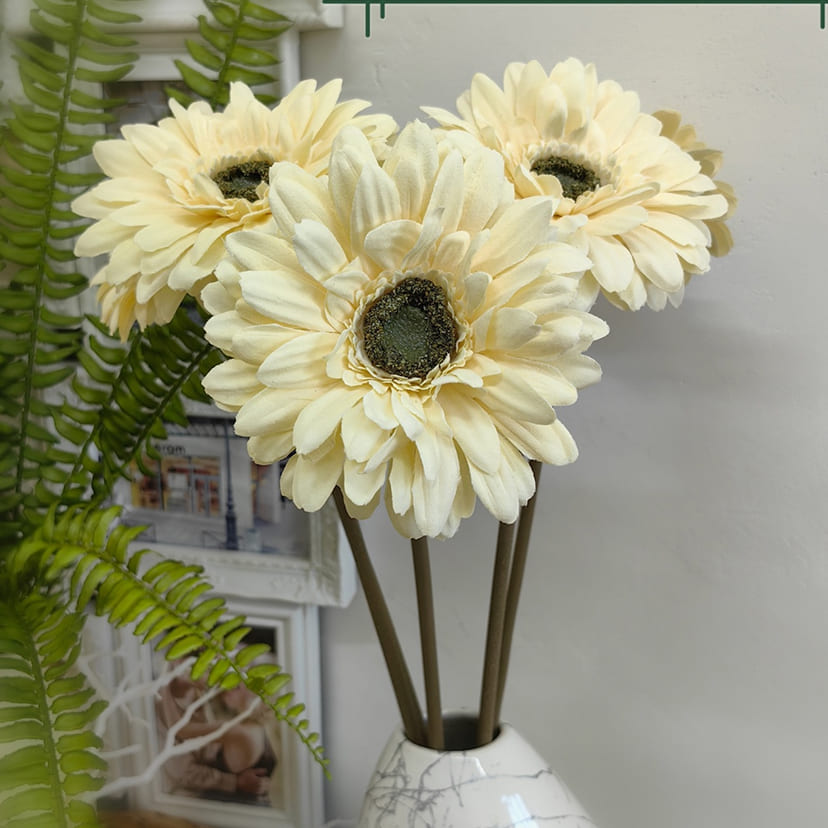 Искусственные цветы в Сочи | Цветок искусственный «Гербера», молочно-персиковая, одиночный