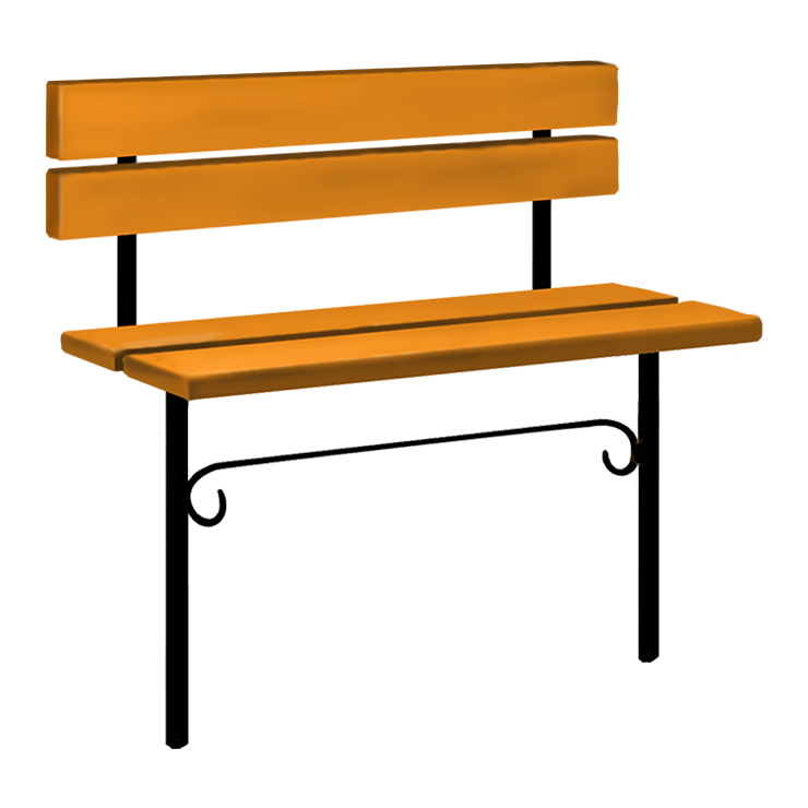 Металлические оградки, столы, скамейки в&nbsp;Сочи | Скамейка №4 со спинкой