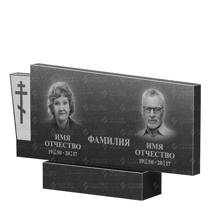 Памятники из гранита двойные в&nbsp;Сочи | Двойной гранитный памятник ФГ-137