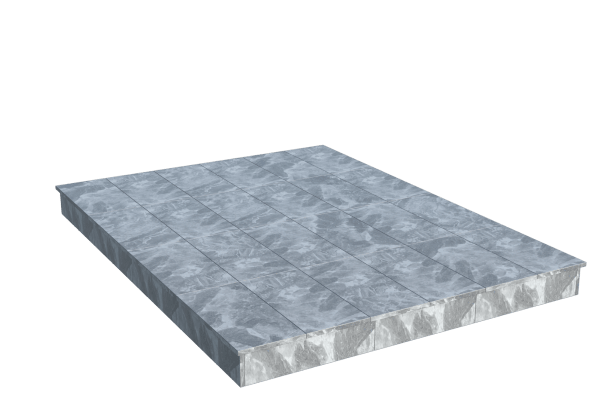 Площадки на могилу в&nbsp;Сочи | Площадка с вертикальной (15 см) мраморной облицовкой