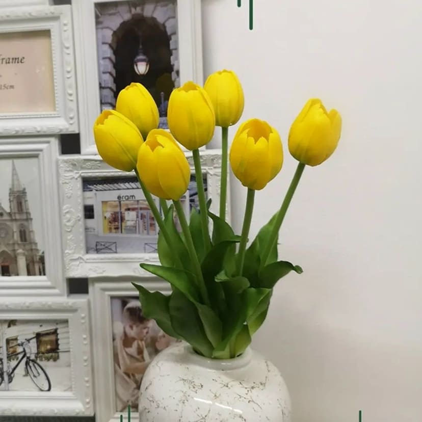 Искусственные цветы в Сочи | Цветы искусственные «Тюльпаны», желтые, букет