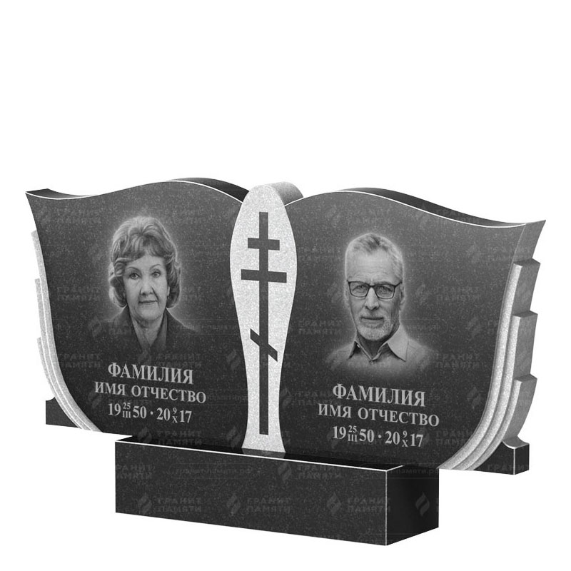Памятники из гранита двойные в&nbsp;Сочи | Двойной гранитный памятник ФГ-136