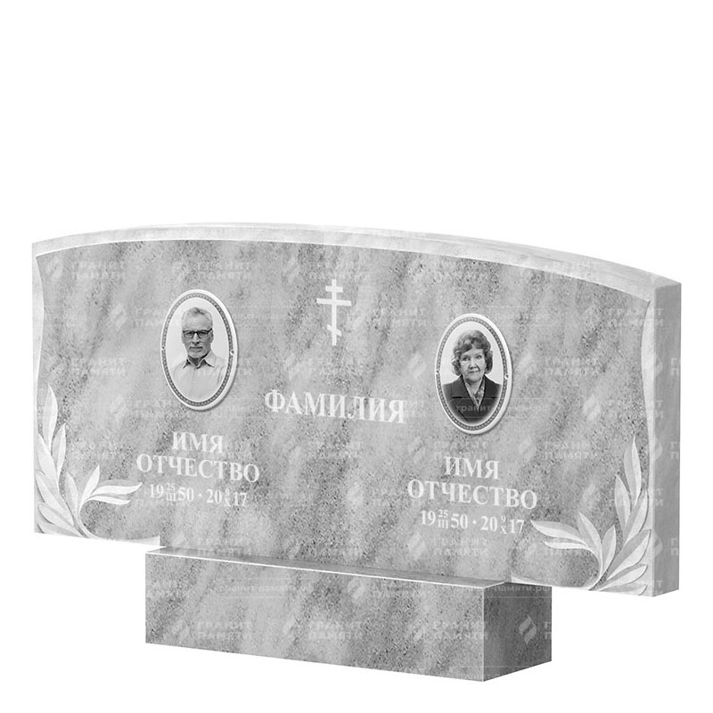 Памятники из мрамора в&nbsp;Сочи | Двойной мраморный памятник ФМ-135