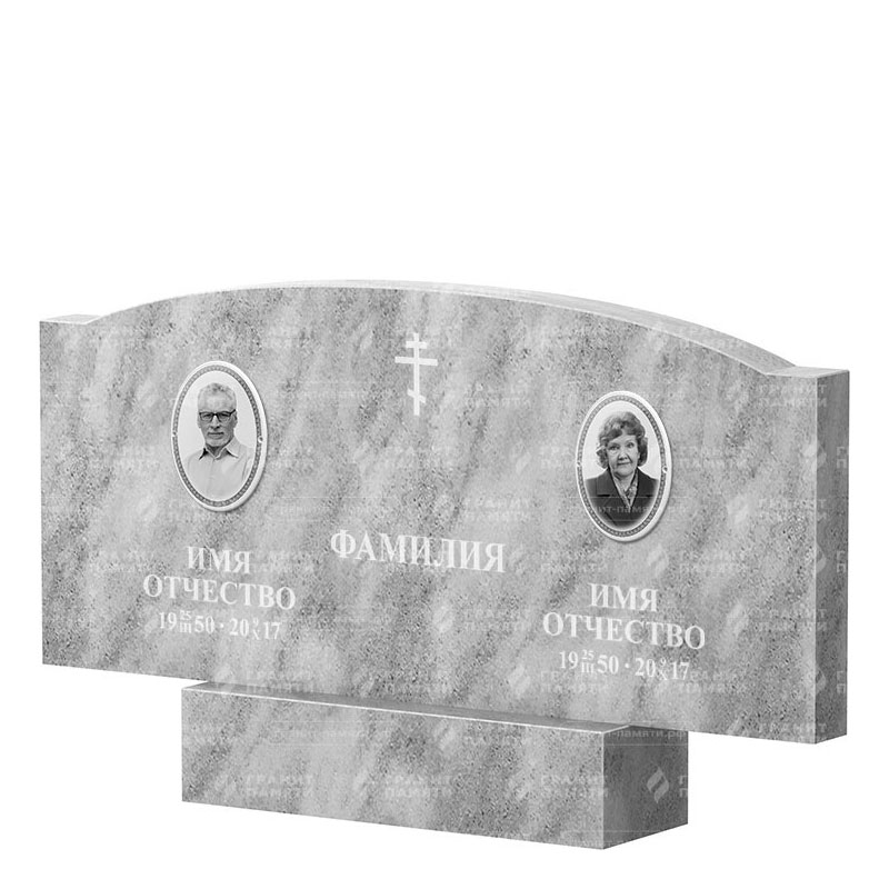 Памятники из мрамора в&nbsp;Сочи | Двойной мраморный памятник ФМ-257