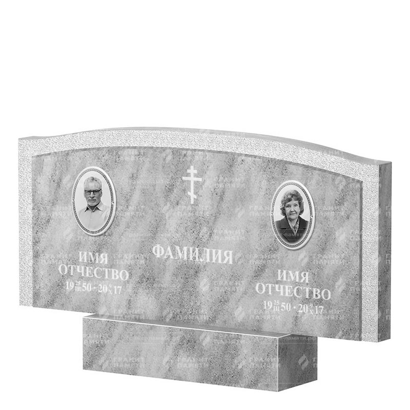 Памятники из мрамора в&nbsp;Сочи | Двойной мраморный памятник ФМ-131