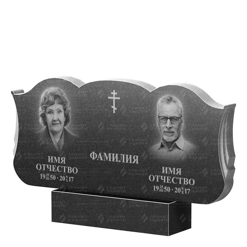 Гранитные памятники в&nbsp;Сочи | Двойной гранитный памятник ФГ-261