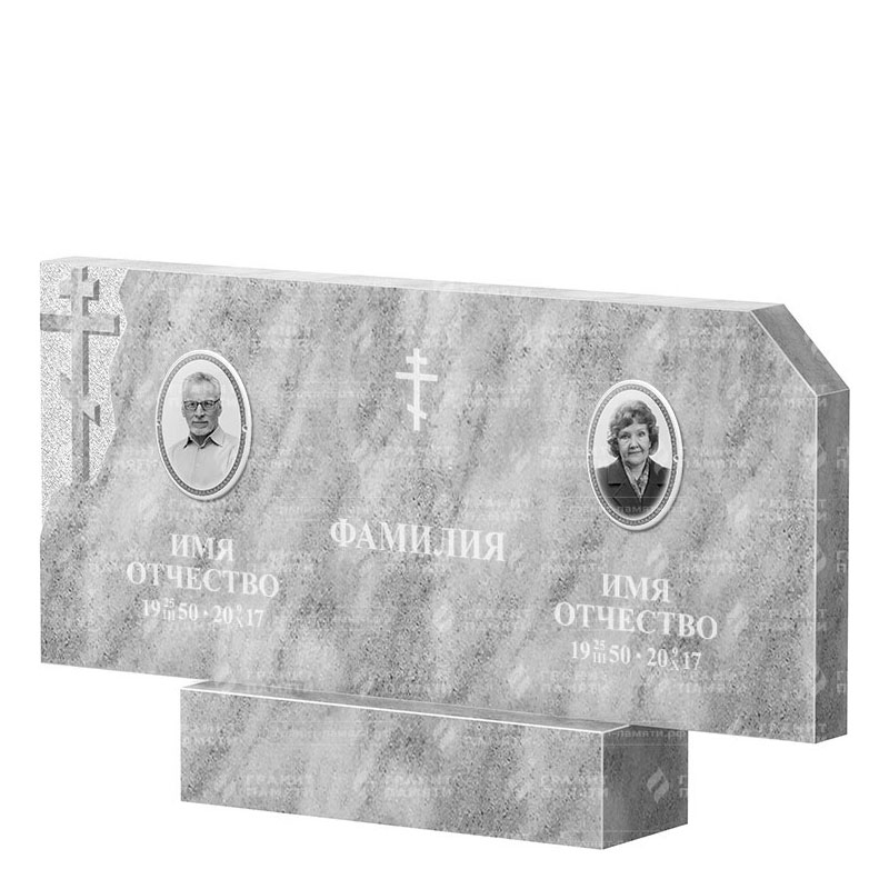 Памятники из мрамора в&nbsp;Сочи | Двойной мраморный памятник ФМ-134