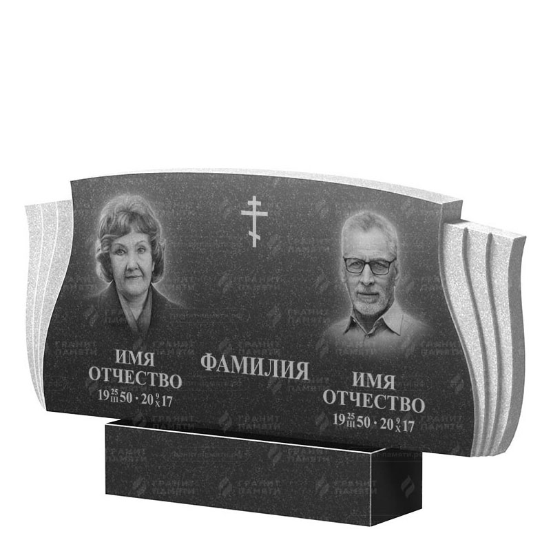 Гранитные памятники в&nbsp;Сочи | Двойной гранитный памятник ФГ-264