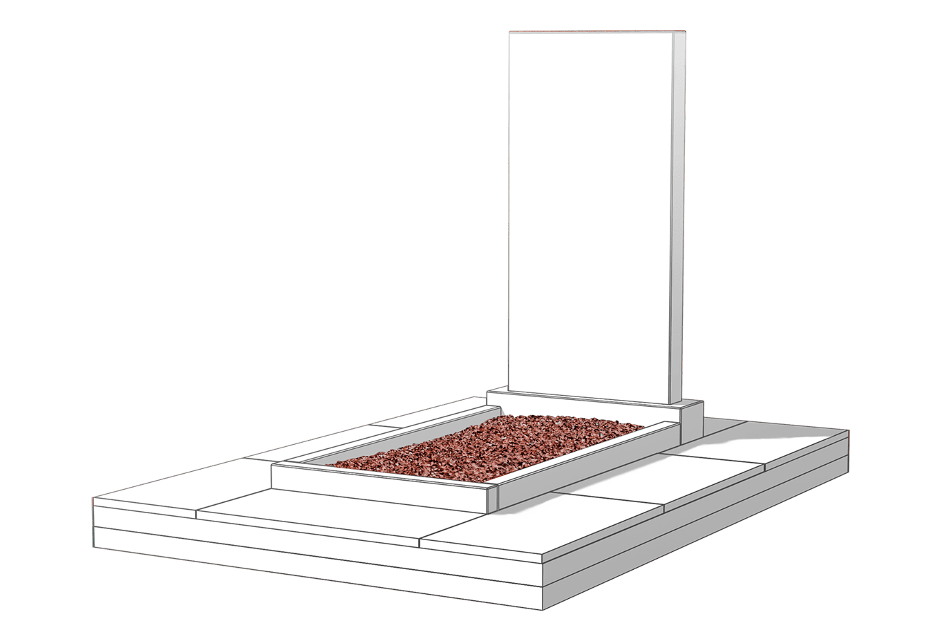 Засыпка цветника камушками в Сочи