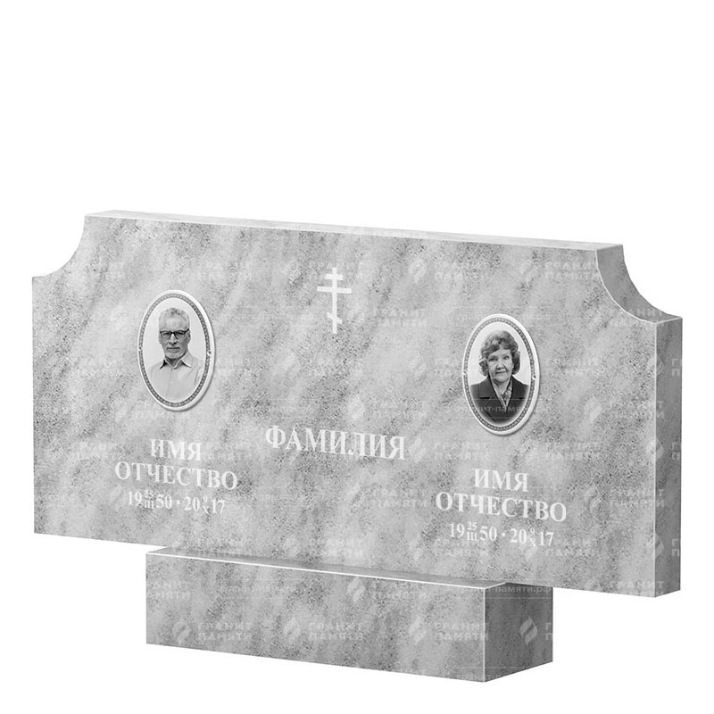 Памятники из мрамора в&nbsp;Сочи | Двойной мраморный памятник ФМ-253