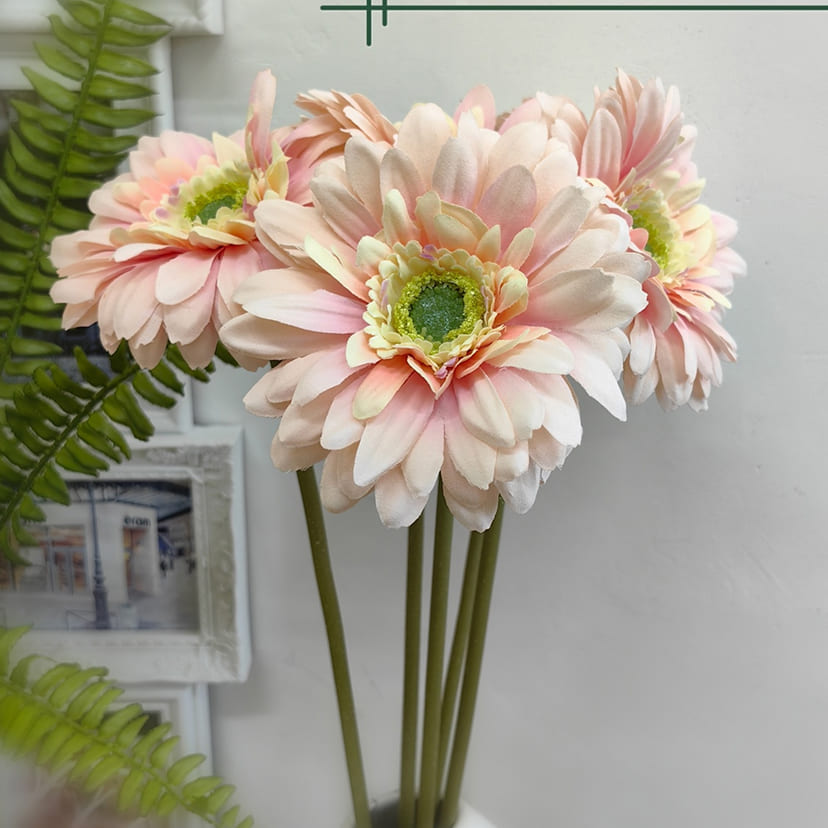 Искусственные цветы в Сочи | Цветок искусственный «Гербера», молочно-розовая, одиночный