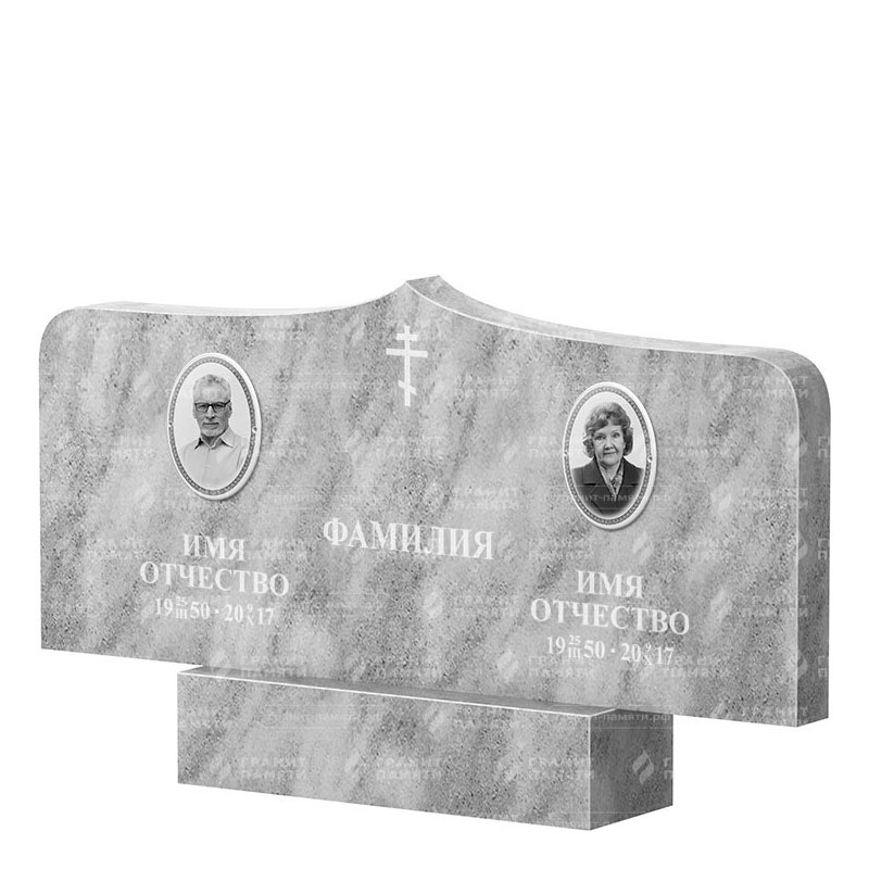 Памятники из мрамора в&nbsp;Сочи | Двойной мраморный памятник ФМ-260