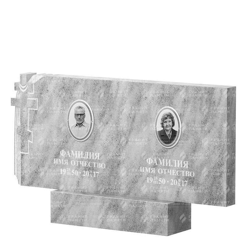 Памятники из мрамора в&nbsp;Сочи | Двойной мраморный памятник ФМ-139