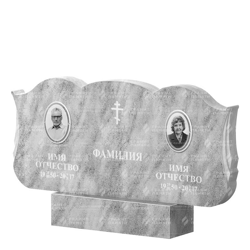 Памятники из мрамора в&nbsp;Сочи | Двойной мраморный памятник ФМ-261