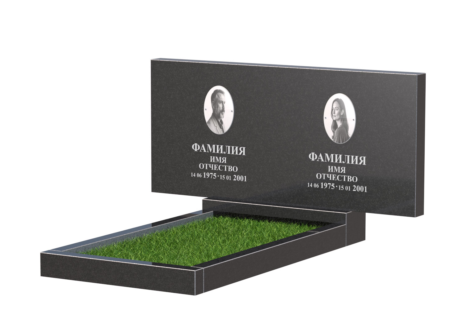 Готовое оформление в&nbsp;Сочи | Оформление памятника Эконом Двойной №1