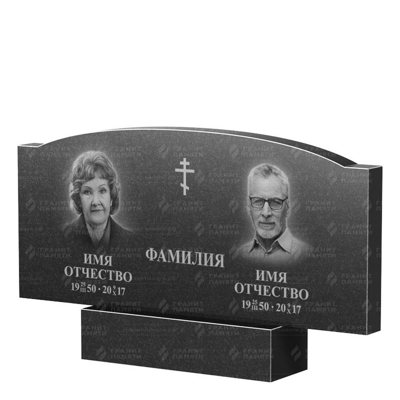 Гранитные памятники в&nbsp;Сочи | Двойной гранитный памятник ФГ-257