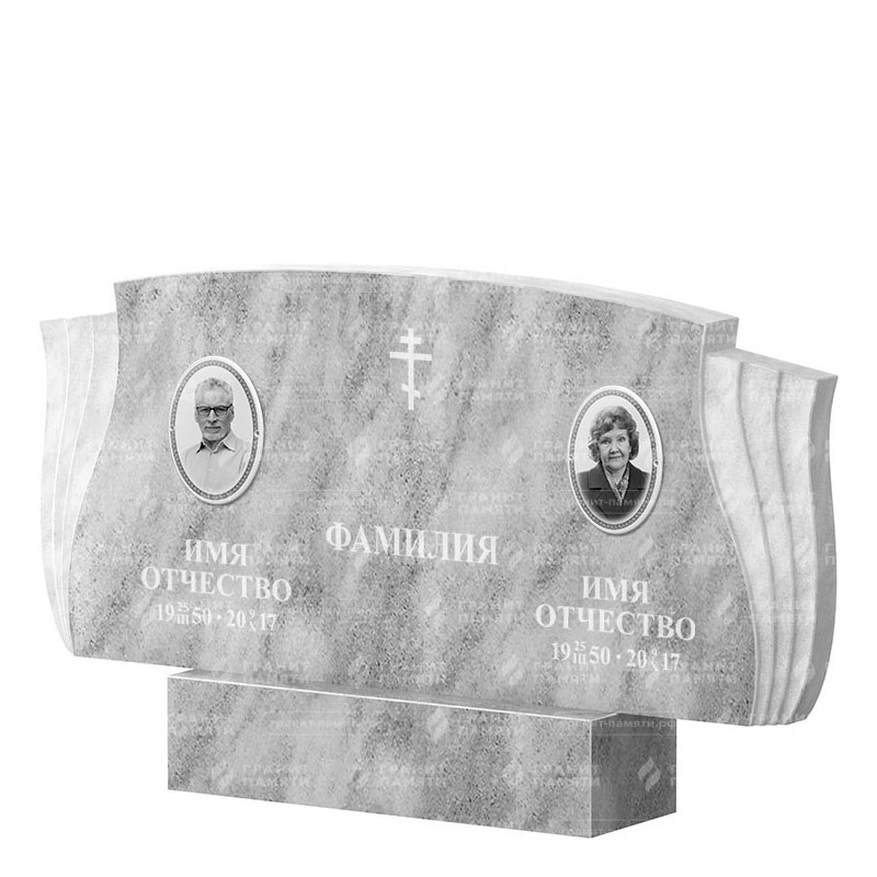 Памятники из мрамора в&nbsp;Сочи | Двойной мраморный памятник ФМ-264