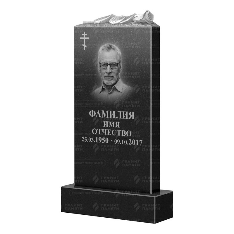 Памятники из гранита с цветами в&nbsp;Сочи | Гранитный памятник ФГ-105