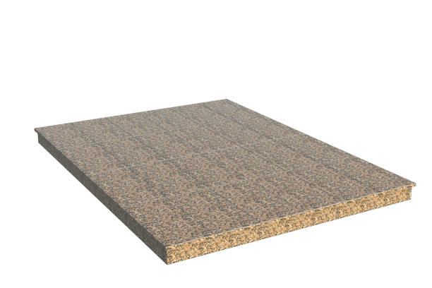 Площадки на могилу в&nbsp;Сочи | Площадка с вертикальной (10 см) облицовкой Южно-султаевским гранитом