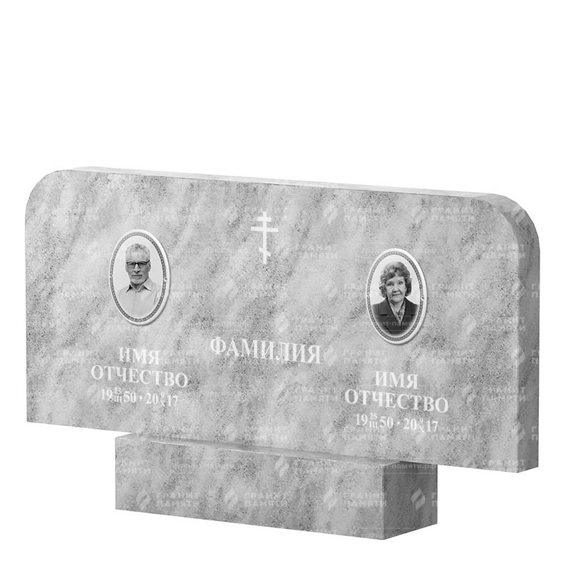Памятники из мрамора в&nbsp;Сочи | Двойной мраморный памятник ФМ-254