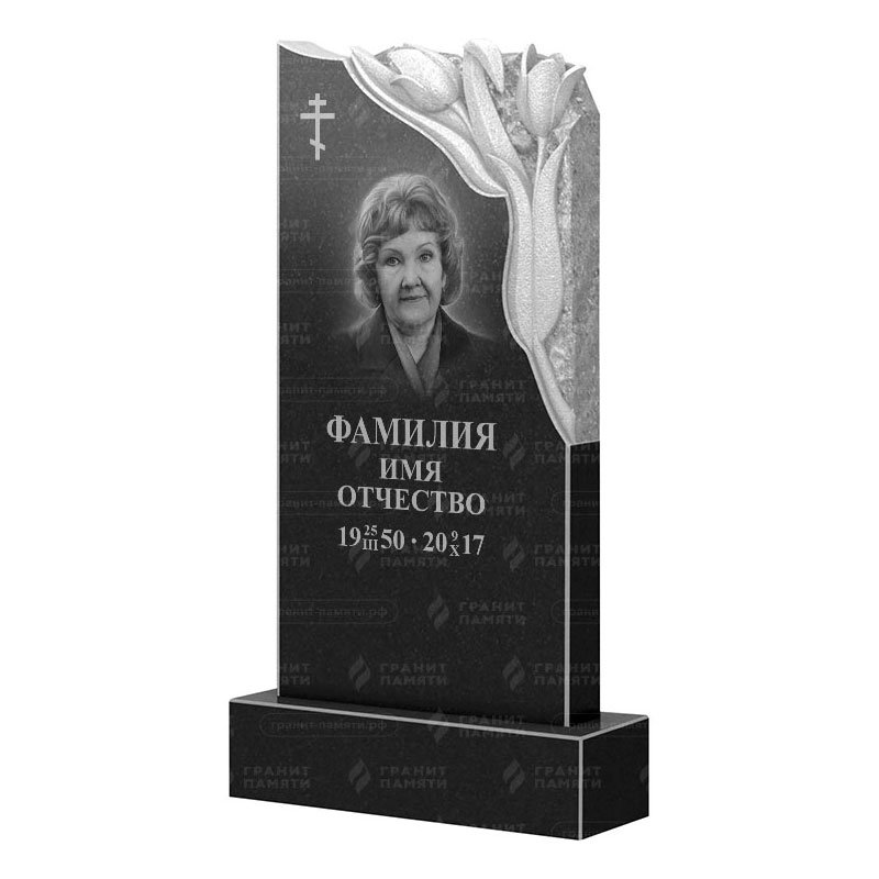 Памятники из гранита с цветами в&nbsp;Сочи | Гранитный памятник ФГ-113